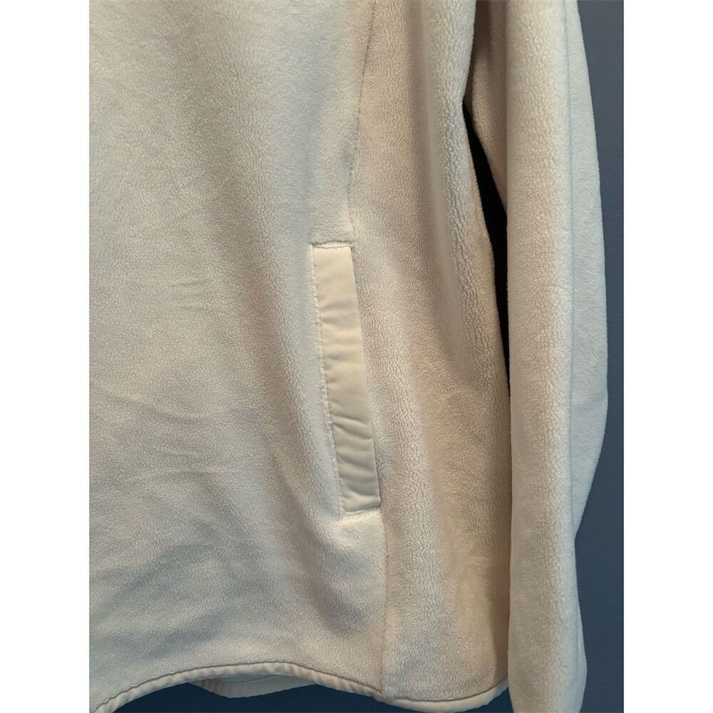 *3/$15 32 Degrees Women's Ivory Fleece Pullover M Snap Button Warm Top - Picture 3 of 11